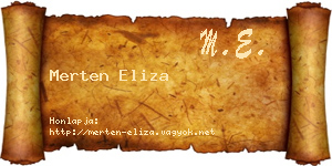 Merten Eliza névjegykártya